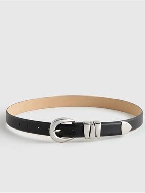 New Large Elissa Triple Keeper European Leather Belt - Retail $58